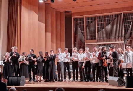 Festivalio „Pokrovo varpai“ šedevrai - kompozitorių Jievaro Jasinskio ir Leono Somovo World music kūriniai skambėjo Tbilisio valstybinėje konservatorijoje